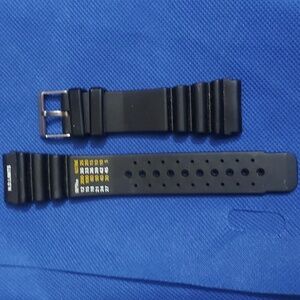 Black Rubber Divers N.D Limits Watch Band Strap Heavy Duty 18mm